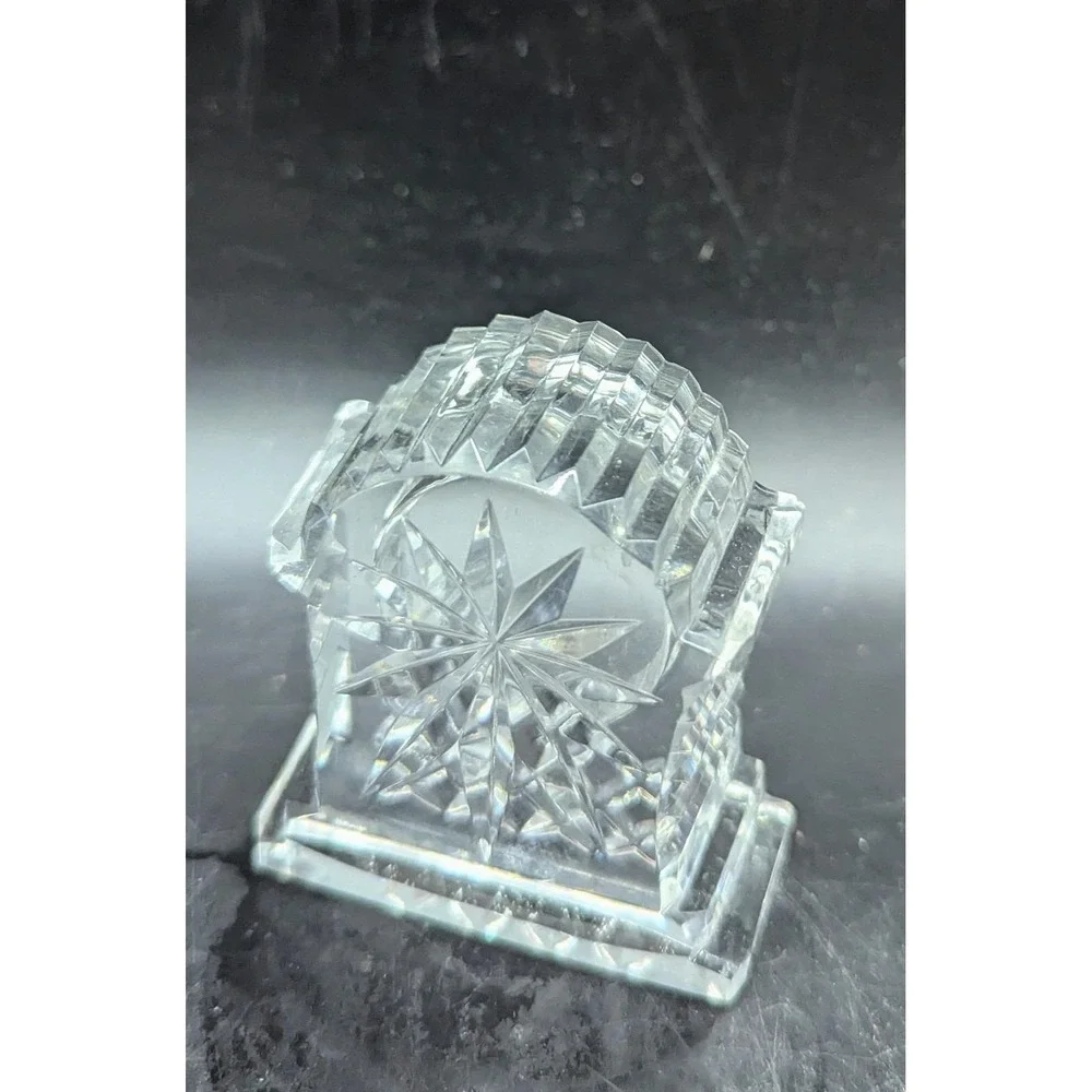 Vintage Waterford Crystal Small Mantle Desk Clock Casing 2.5